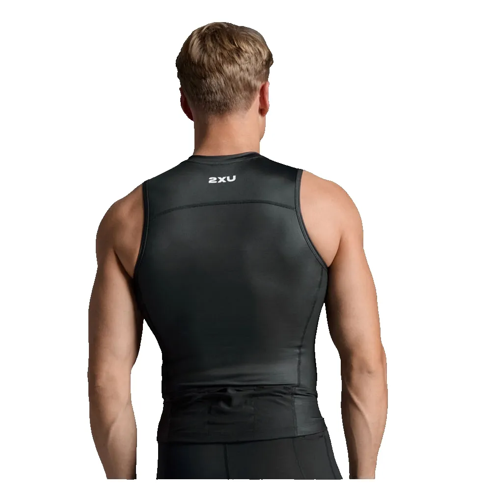 2XU Core Tri Ermeløs T-skjorte male, Black / white