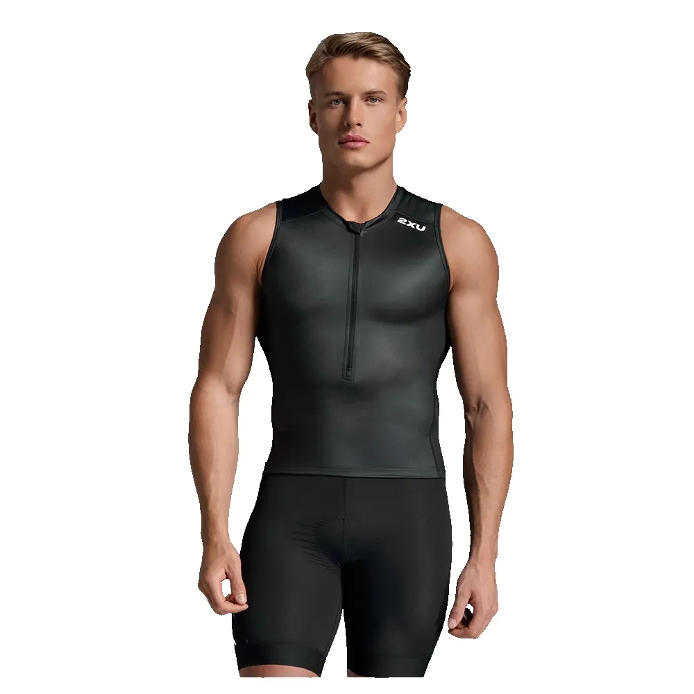 2XU Core Tri Ermeløs T-skjorte male, Black / white