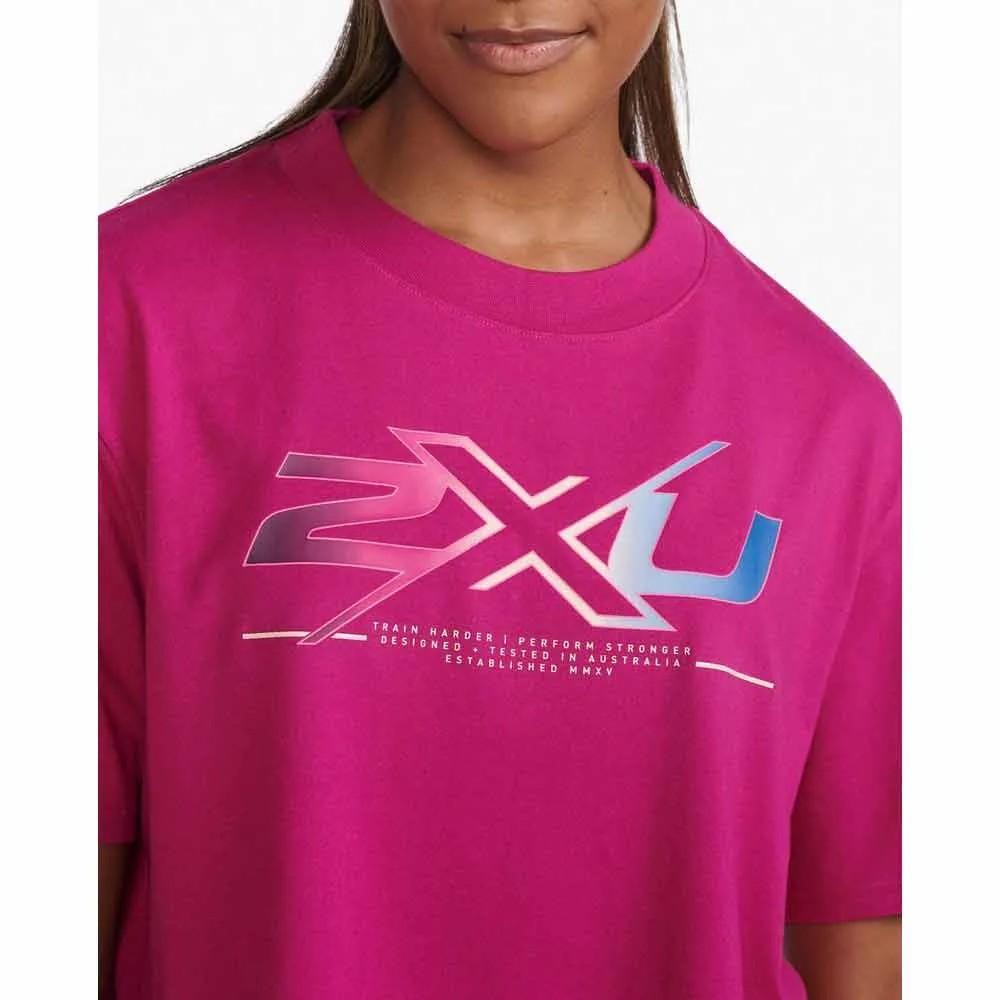 2XU Form Crop Kortarmet T-skjorte female, Festival / festival ombre