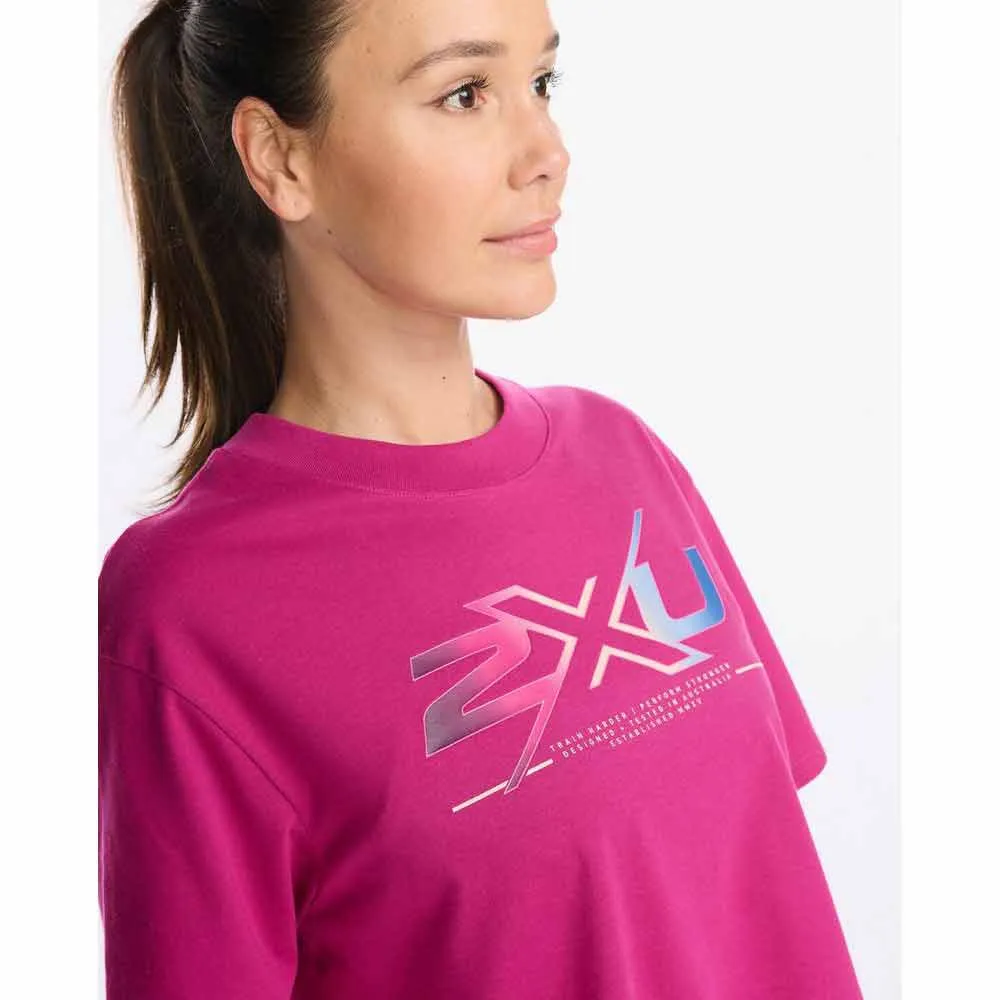2XU Form Crop Kortarmet T-skjorte female, Festival / festival ombre