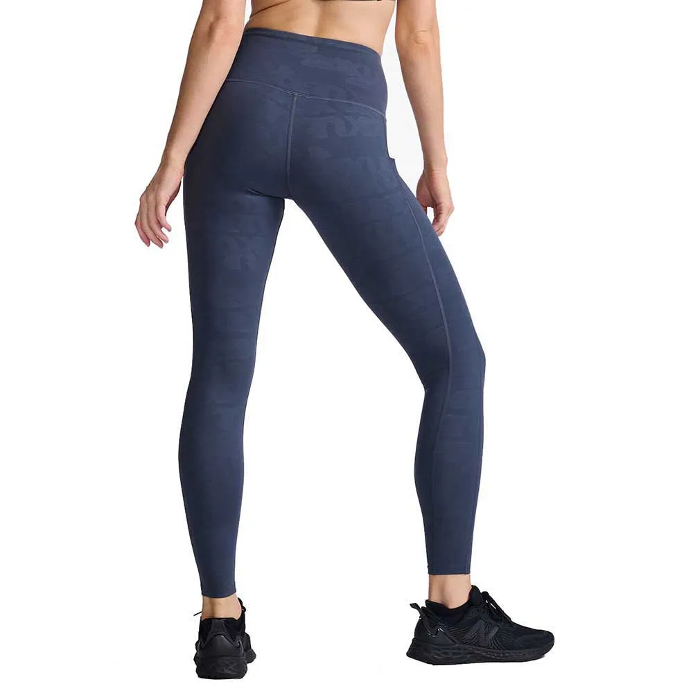 2XU Form Lineup Hi-rise Comp Leggings female, Halftone splice / white