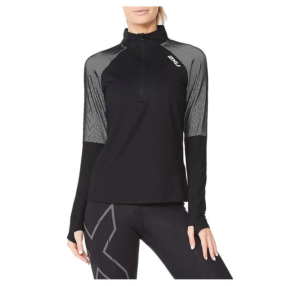 2XU Light Speed Halv Glidelås Genser, Black / silver reflective 2XU Light Speed Halv Glidelås Genser, Black / silver reflective