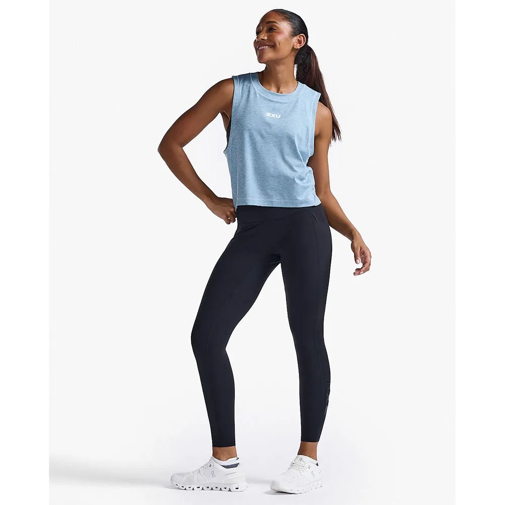 2XU Motion Crop Ermeløs T-skjorte female 2XU Motion Crop Ermeløs T-skjorte female