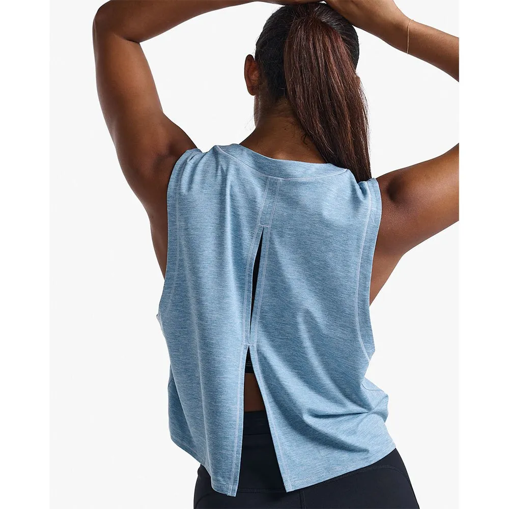 2XU Motion Crop Ermeløs T-skjorte female 2XU Motion Crop Ermeløs T-skjorte female