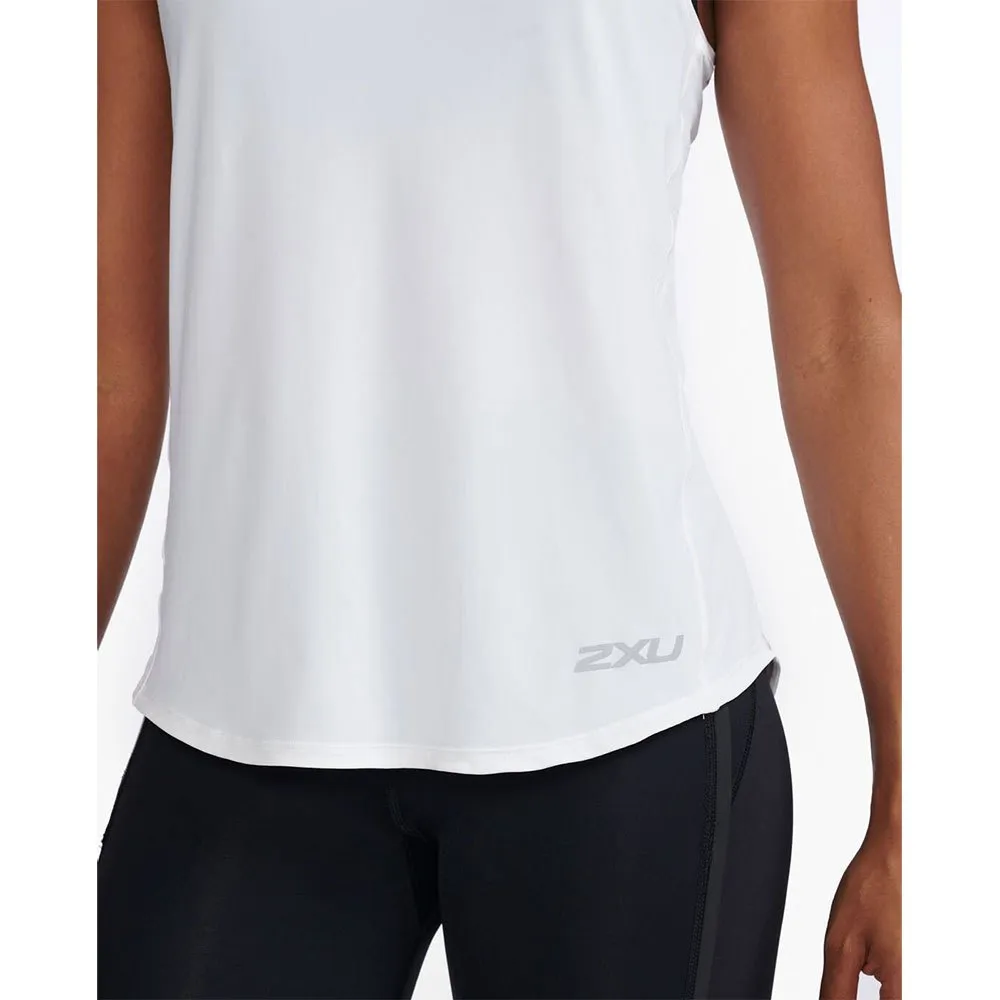2XU Motion Mesh Ermeløs T-skjorte female, White / harbor mist