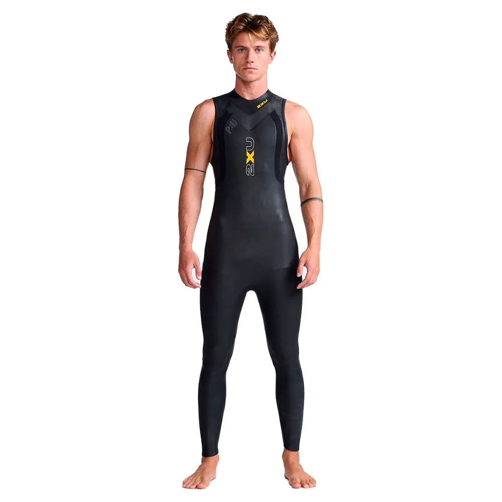 2XU Mw4992c Propel 1 Ermeløs Triatlon-drakt unisex, Black / ambition, XS