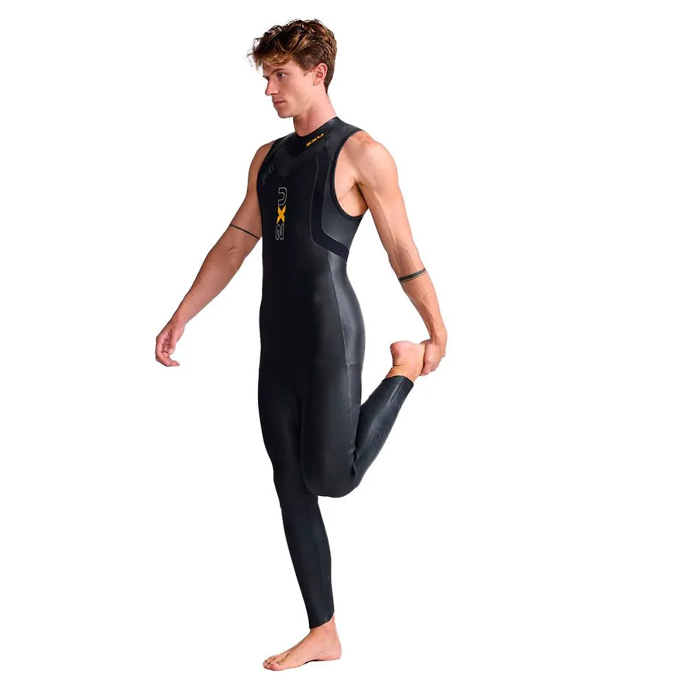 2XU Mw4992c Propel 1 Ermeløs Triatlon-drakt unisex, Black / ambition, XS
