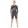 2XU P:1 Propel Trisuit Med Lange Ermer female, Black / very berry print