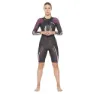 2XU P:1 Propel Trisuit Med Lange Ermer female, Black / very berry print
