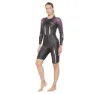 2XU P:1 Propel Trisuit Med Lange Ermer female, Black / very berry print