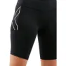 2XU Run Mid Rise Dash Korte Leggings female, Black / silver reflective