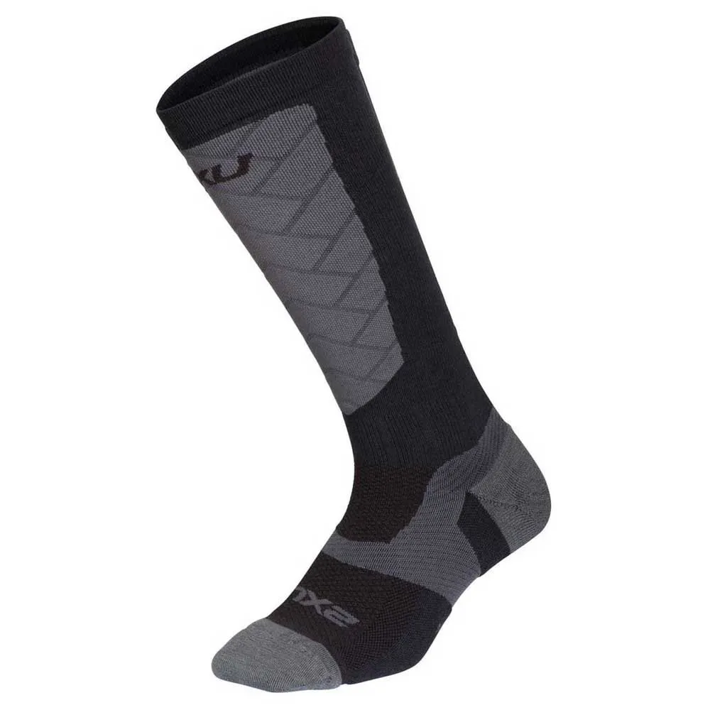 2XU Vectr Alpine Compression 43-50 Cm Lange Sokker male, Black / titanium
