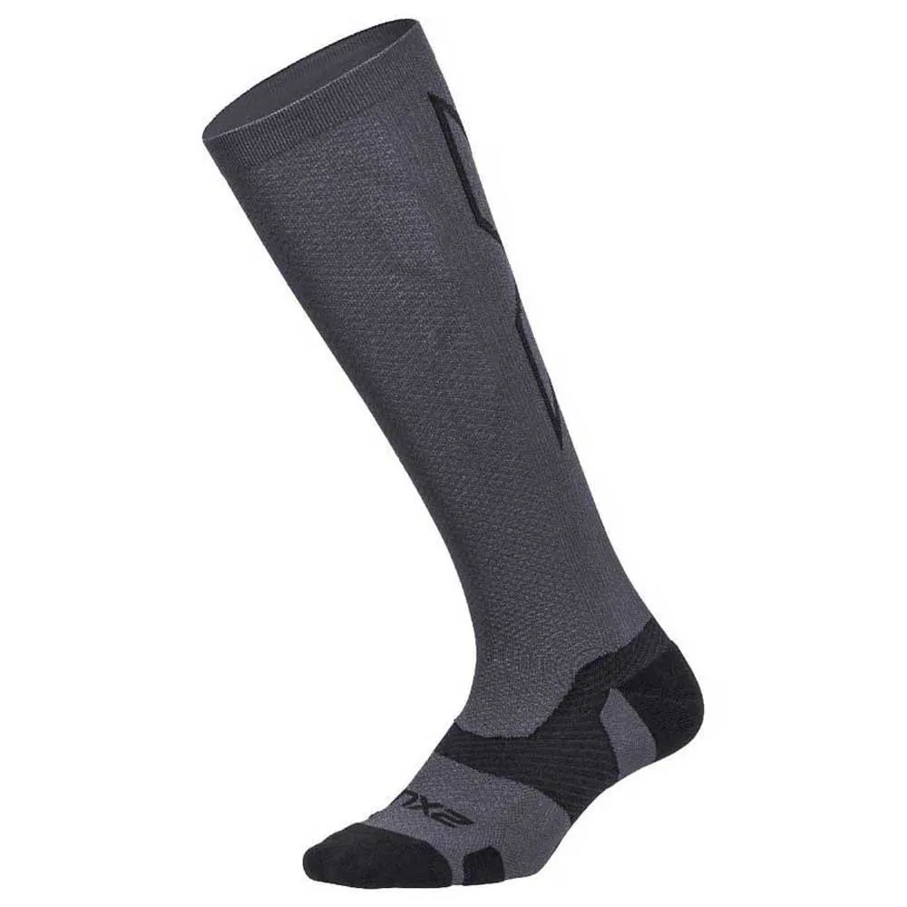2XU Vectr Light Cushion 38- Lange Sokker 43 Cm male, Titanium / black