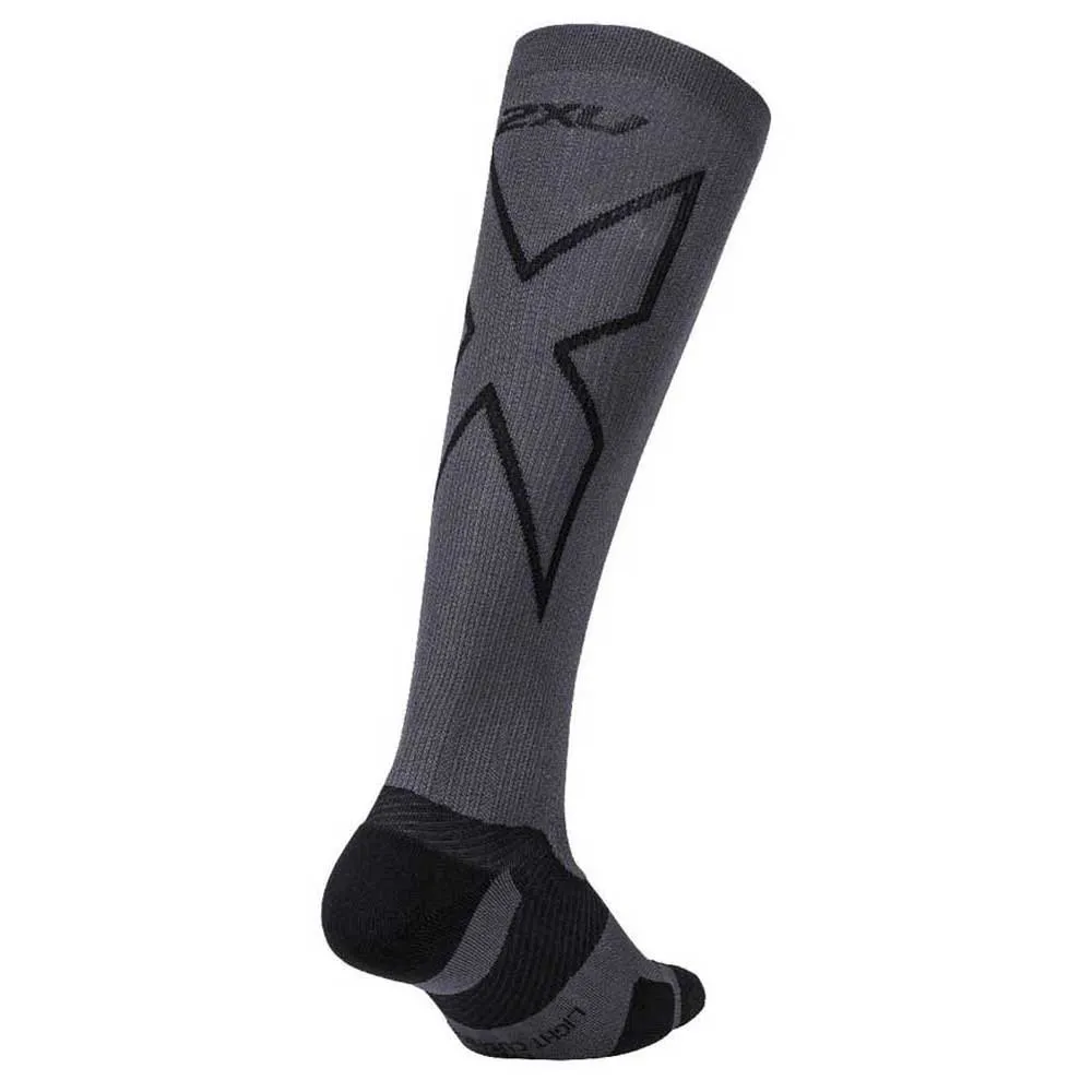 2XU Vectr Light Cushion 41- Lange Sokker 46 Cm male, Titanium / black