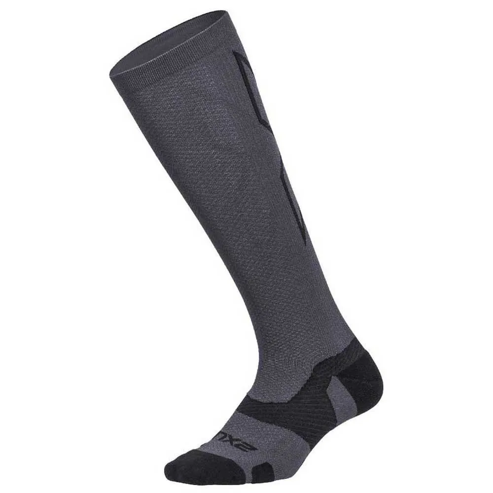 2XU Vectr Light Cushion 43- Lange Sokker 50 Cm male, Titanium / black