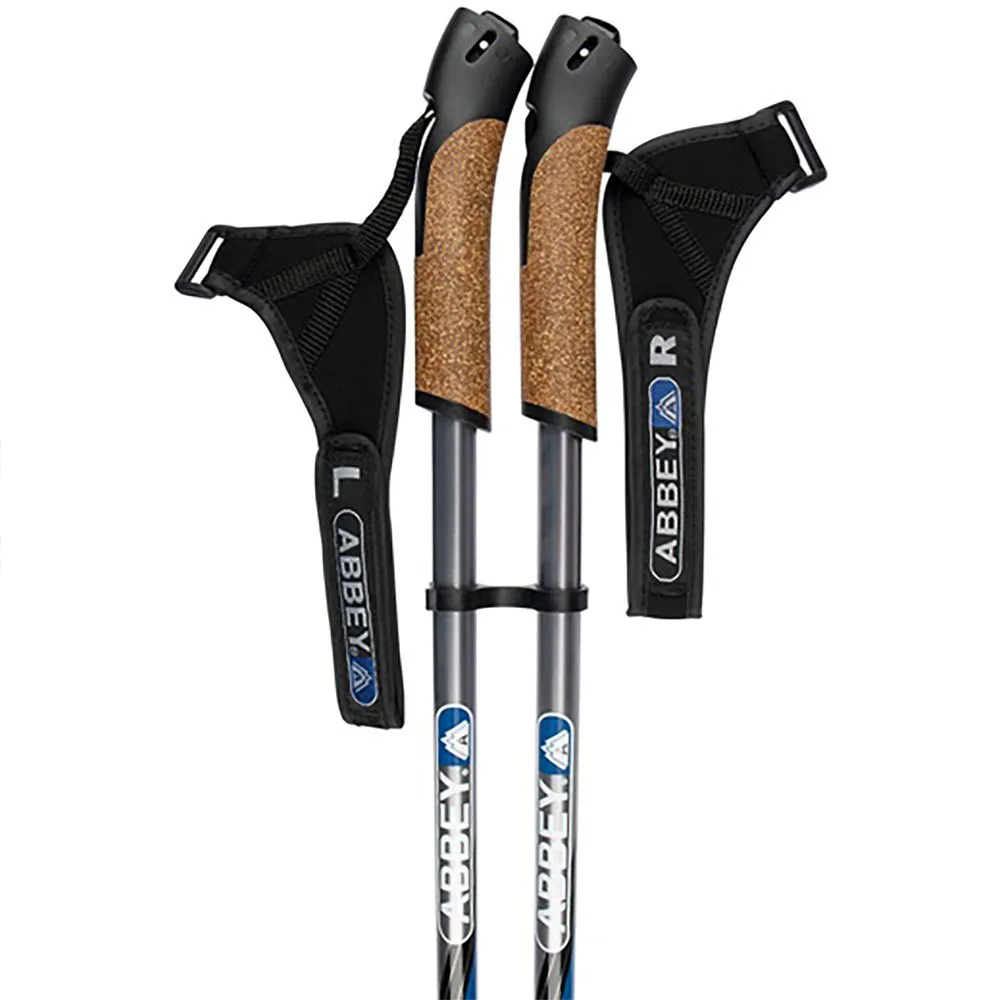Abbey Nordic Walking Cane Spaserstokker, Silver grey / black / blue, 86-140cm Abbey Nordic Walking Cane Spaserstokker, Silver grey / black / blue, 86-140cm