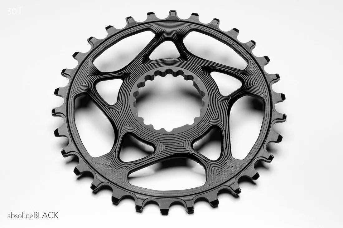 absoluteBLACK Absolute blad 28T til Cannondale kranksett, Svart
