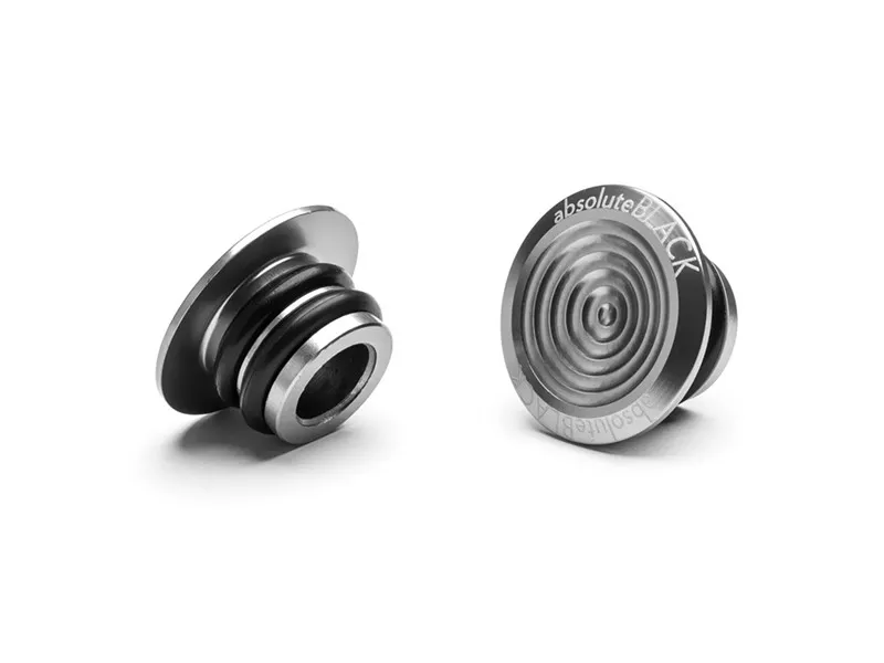 absoluteBLACK Aluminium Bar End Plugs, Grå/sølv