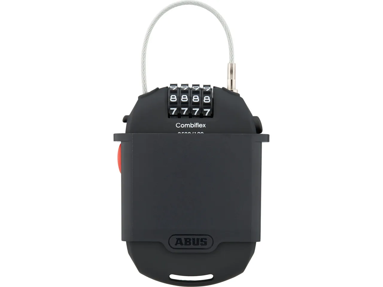 ABUS Combiflex 2503 Kabelschloss mit UCH Hülle, Black, 1200 x 2.5mm