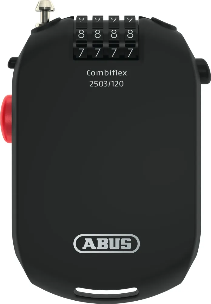 ABUS combiflex 2503 vaierlås 120 cm med Holder, Svart