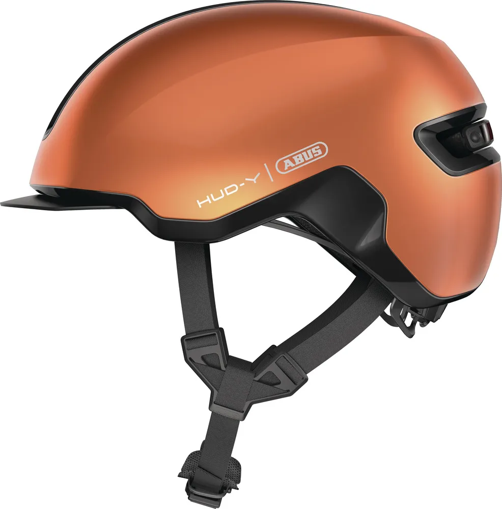 ABUS HUD-Y sykkelhjelm LED Orange