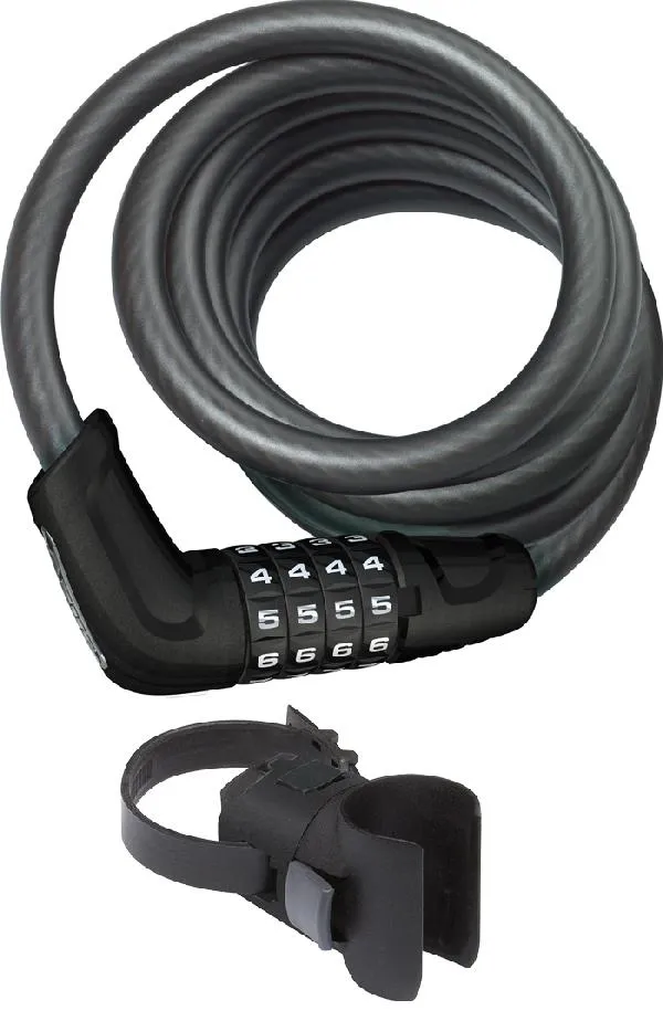 ABUS Spirallås Tresor Combo m/holder, Black, 180cm ABUS Spirallås Tresor Combo m/holder, Black, 180cm