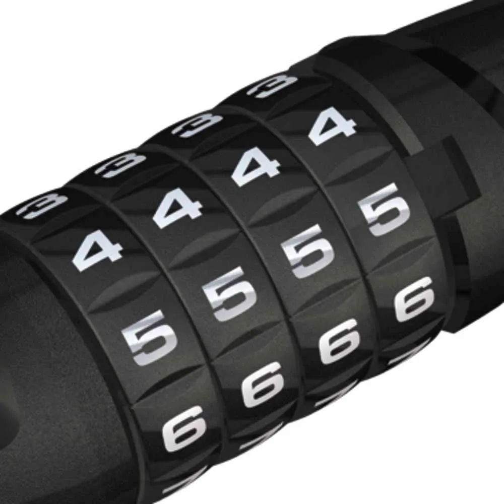ABUS Spirallås Tresor Combo m/holder, Black, 180cm