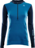 Aclima WarmWool Hoodsweater with Zip Woman North Atlantic/Purple Rose/Sunset Purple