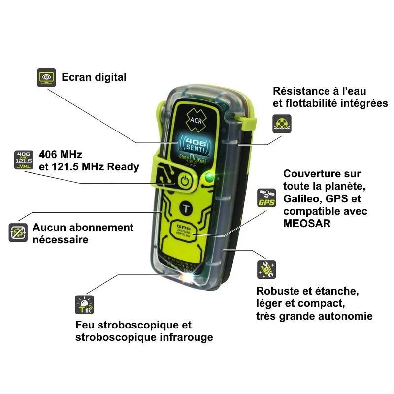 ACR Electronics Resqlink View Plb Skredsøker, Green, One Size ACR Electronics Resqlink View Plb Skredsøker, Green, One Size