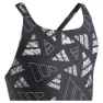 adidas 3 Bar Logo Graphic Badetøy female, Black / wonsil, 7-8Y