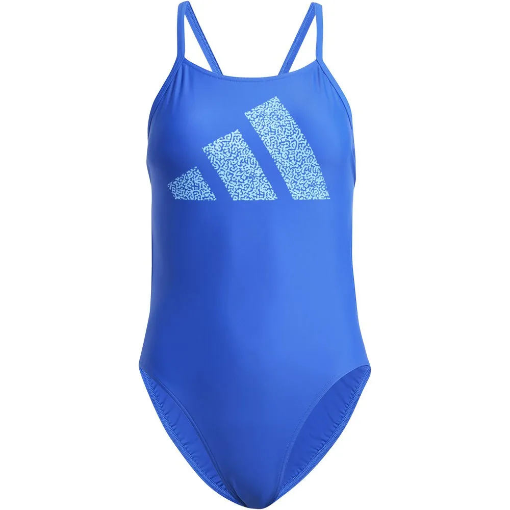 adidas 3 Bar Logo Print Badetøy female, Team royal blue / white