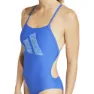 adidas 3 Bar Logo Print Badetøy female, Team royal blue / white