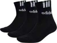 adidas 3-Stripes Linear Half-Crew Cushioned Socks 3 Pairs