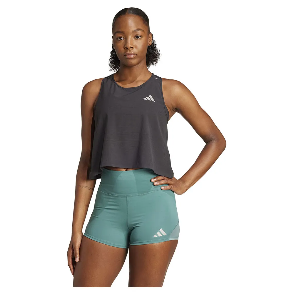 adidas Adi365 Running Climacool+ Crop Ermeløs T-skjorte female, Black