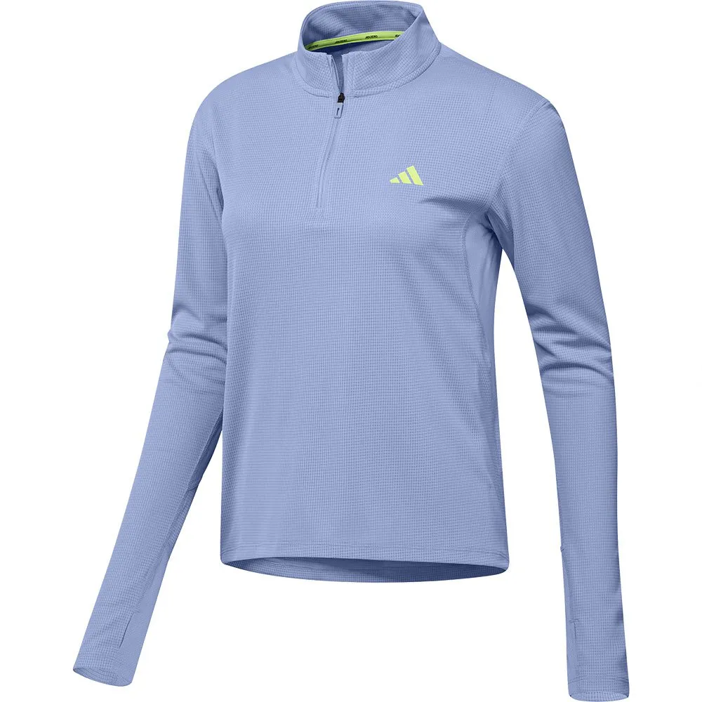 adidas Adizero Halv Glidelås Langarmet T-skjorte female, Blue spark adidas Adizero Halv Glidelås Langarmet T-skjorte female, Blue spark