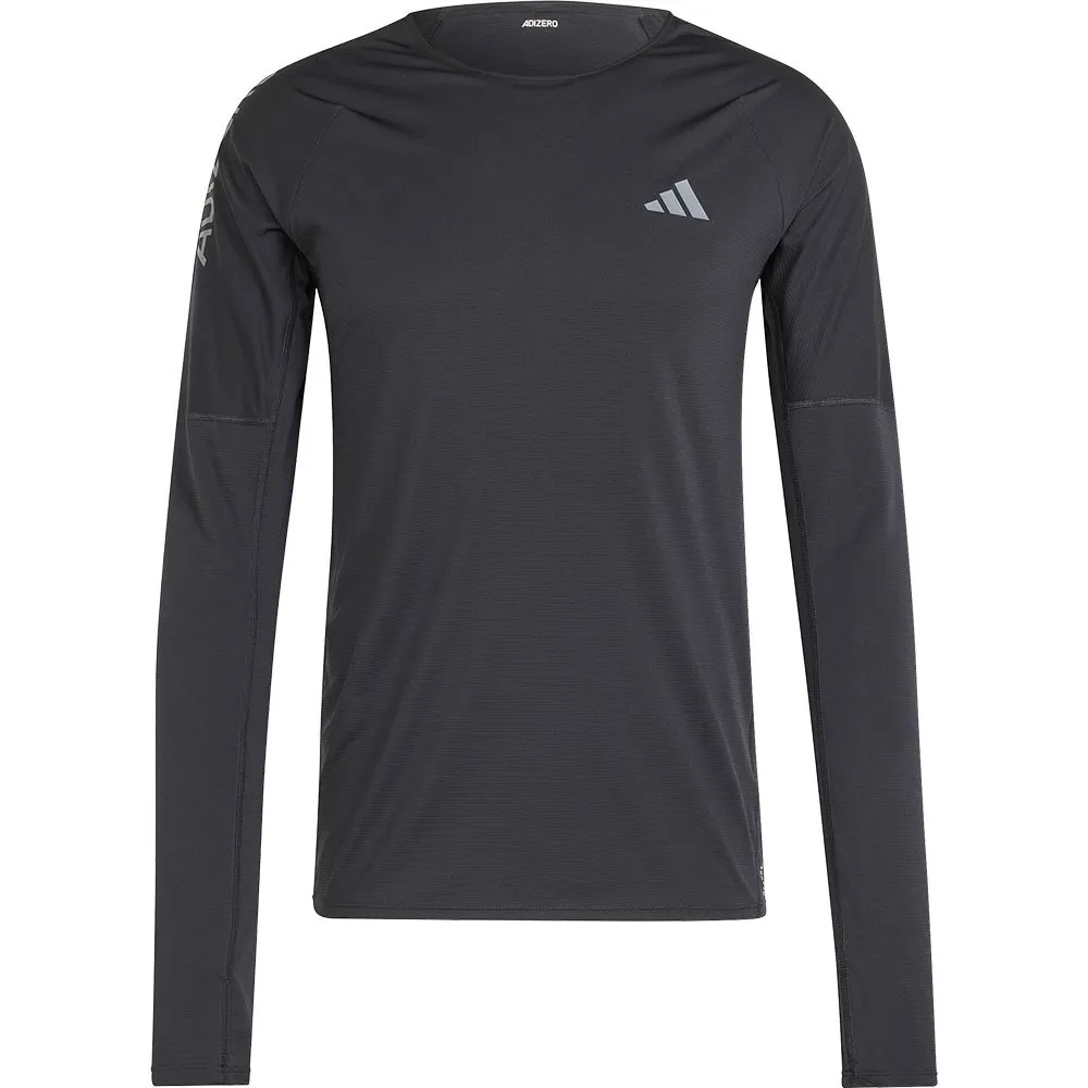 adidas Adizero L Langarmet T-skjorte male, Black / grey six