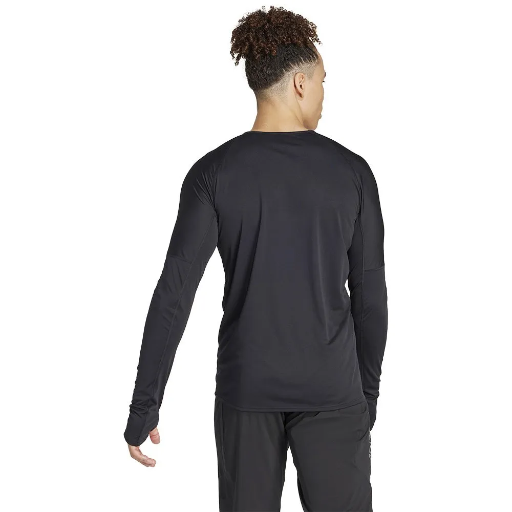 adidas Adizero L Langarmet T-skjorte male, Black / grey six