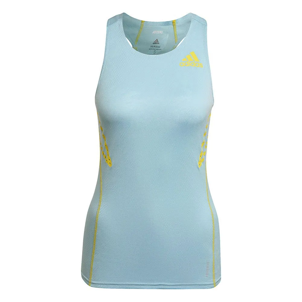 adidas Adizero Primeblue Ermeløs T-skjorte female, Hazy sky adidas Adizero Primeblue Ermeløs T-skjorte female, Hazy sky