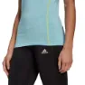 adidas Adizero Primeblue Ermeløs T-skjorte female, Hazy sky