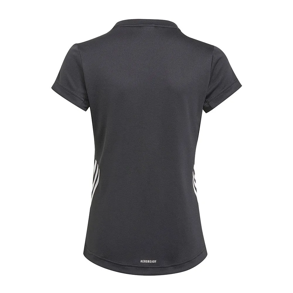 adidas Aeroready 3 Stripes Kortarmet T-skjorte, Black / black / white, 9-10Y adidas Aeroready 3 Stripes Kortarmet T-skjorte, Black / black / white, 9-10Y