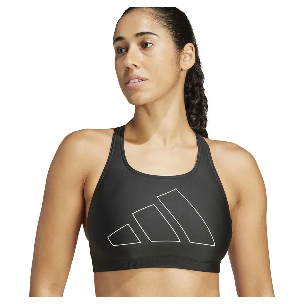 adidas Big Bars Y Back Bikinitopp female, Black / white, XS