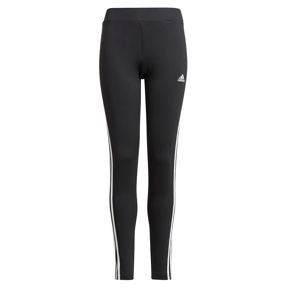 adidas Designed 2 Move 3 Stripes Leggings, Black / white, 7-8Y adidas Designed 2 Move 3 Stripes Leggings, Black / white, 7-8Y