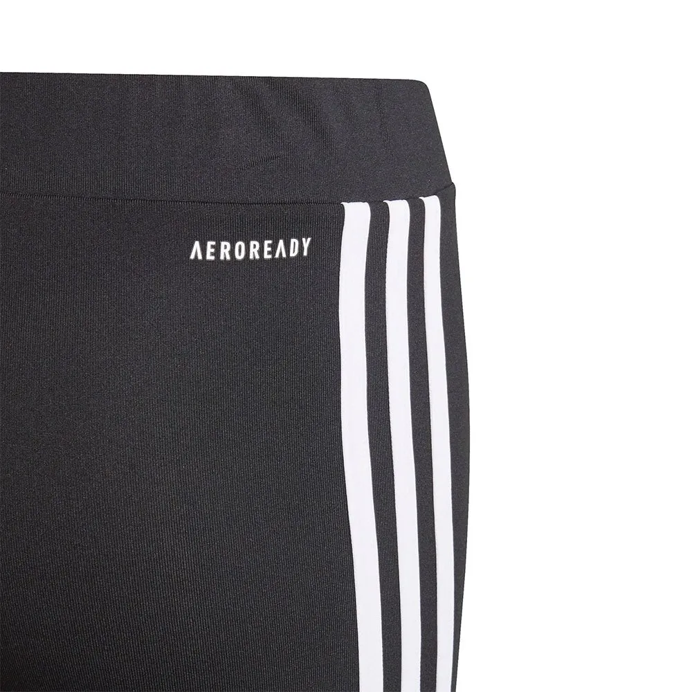 adidas Designed 2 Move 3 Stripes Leggings, Black / white, 7-8Y adidas Designed 2 Move 3 Stripes Leggings, Black / white, 7-8Y