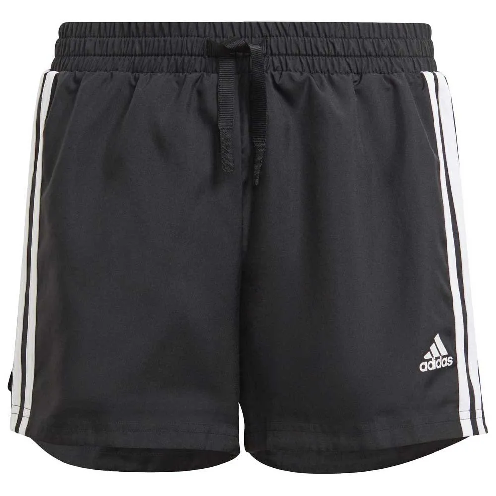 adidas Designed To Move 3-stripes Shorts, Black / white, 7-8Y