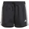 adidas Designed To Move 3-stripes Shorts, Black / white, 7-8Y