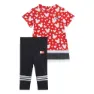 adidas Disney Minnie Mouse Summer Kortskjorte Sett, Vivid red / white / black, 12-24MON