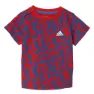 adidas I Summer Set Country Kortarmet T-skjorte male, Top scarlet / blue bottom blue / white