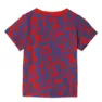adidas I Summer Set Country Kortarmet T-skjorte male, Top scarlet / blue bottom blue / white