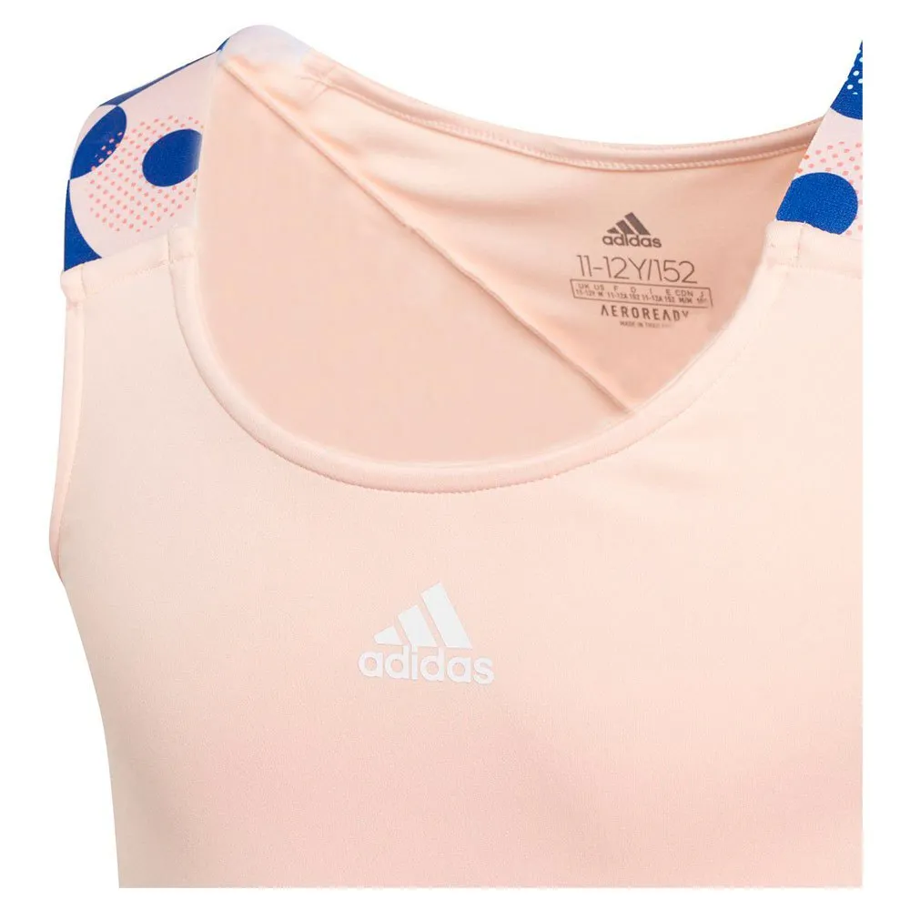 adidas Keyhole Ermeløs T-skjorte, Haze coral, 14-15Y adidas Keyhole Ermeløs T-skjorte, Haze coral, 14-15Y