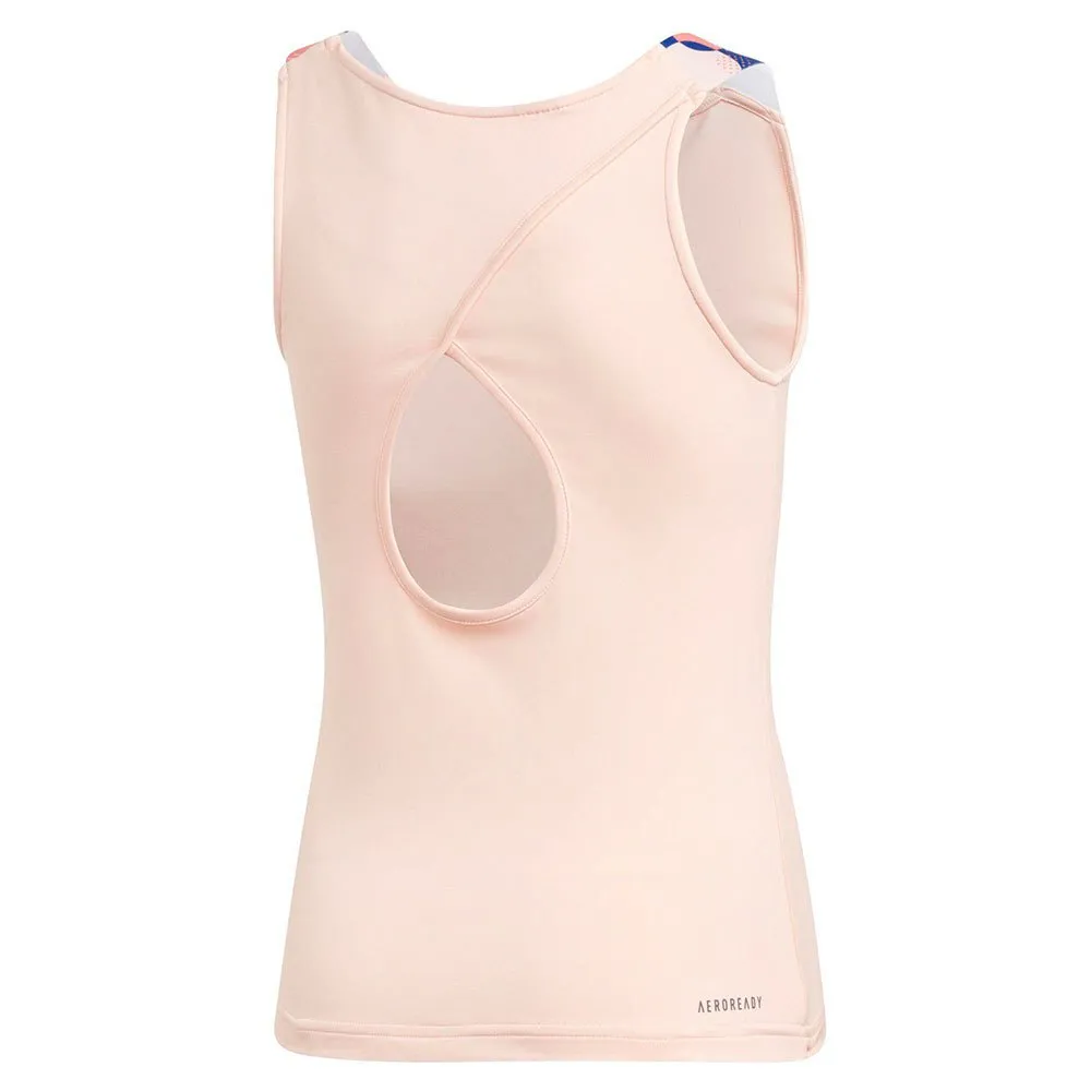 adidas Keyhole Ermeløs T-skjorte, Haze coral, 14-15Y adidas Keyhole Ermeløs T-skjorte, Haze coral, 14-15Y